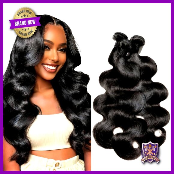 100% Brazilian Virgin Hair Extensions Body Wave Bundles 16-20 Inch